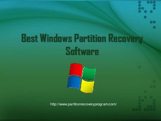 Best Windows Partition Recovery
Software

http://www.partitionrecoveryprogram.com/

 