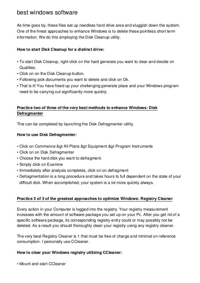 Best Windows Software