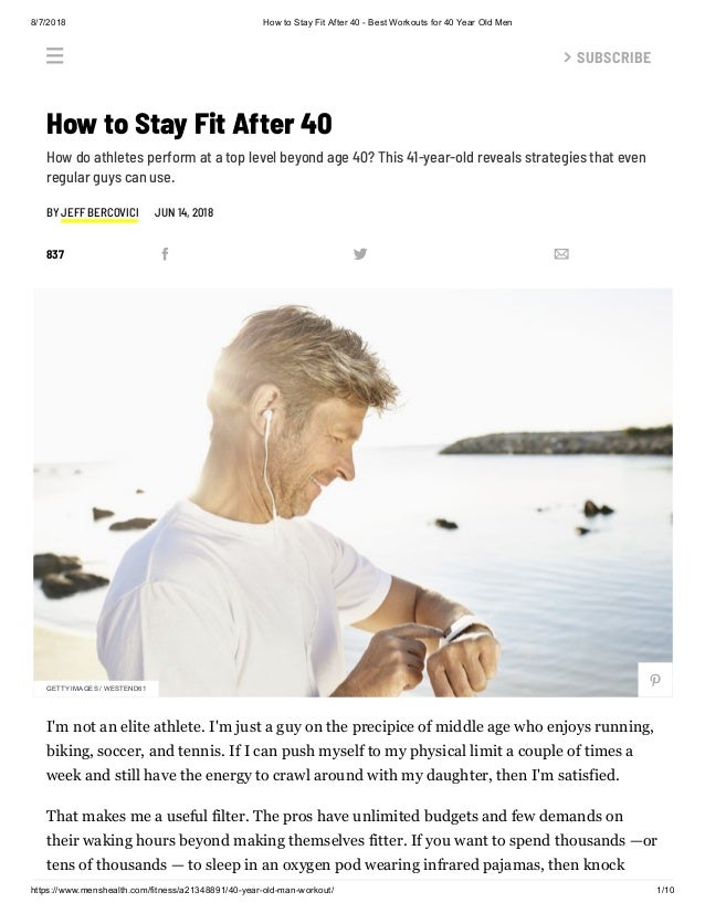 Best workouts for 40 year old men