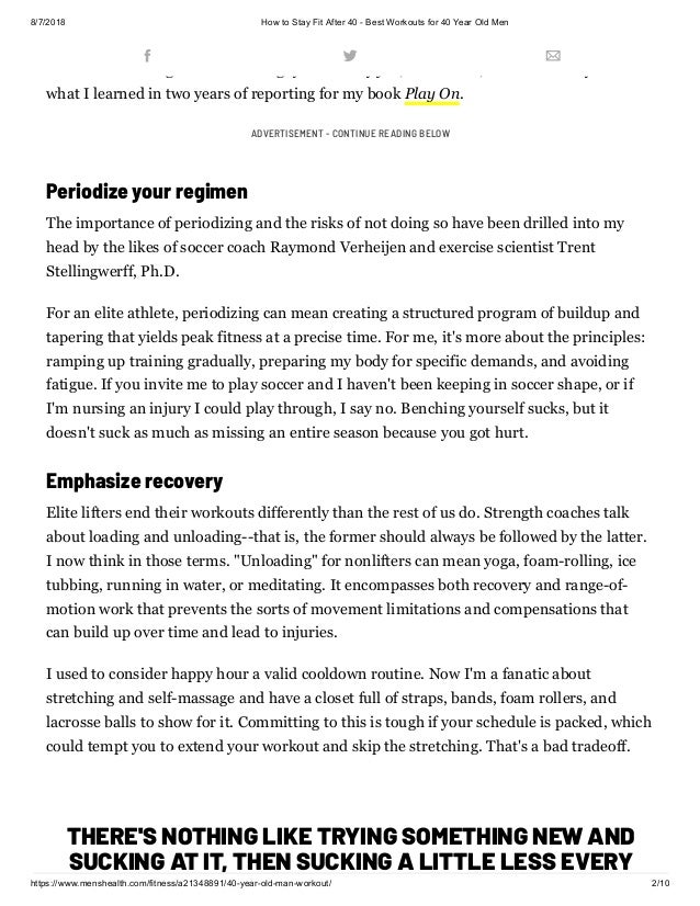Best workouts for 40 year old men
