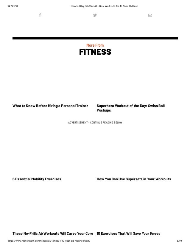 Best workouts for 40 year old men