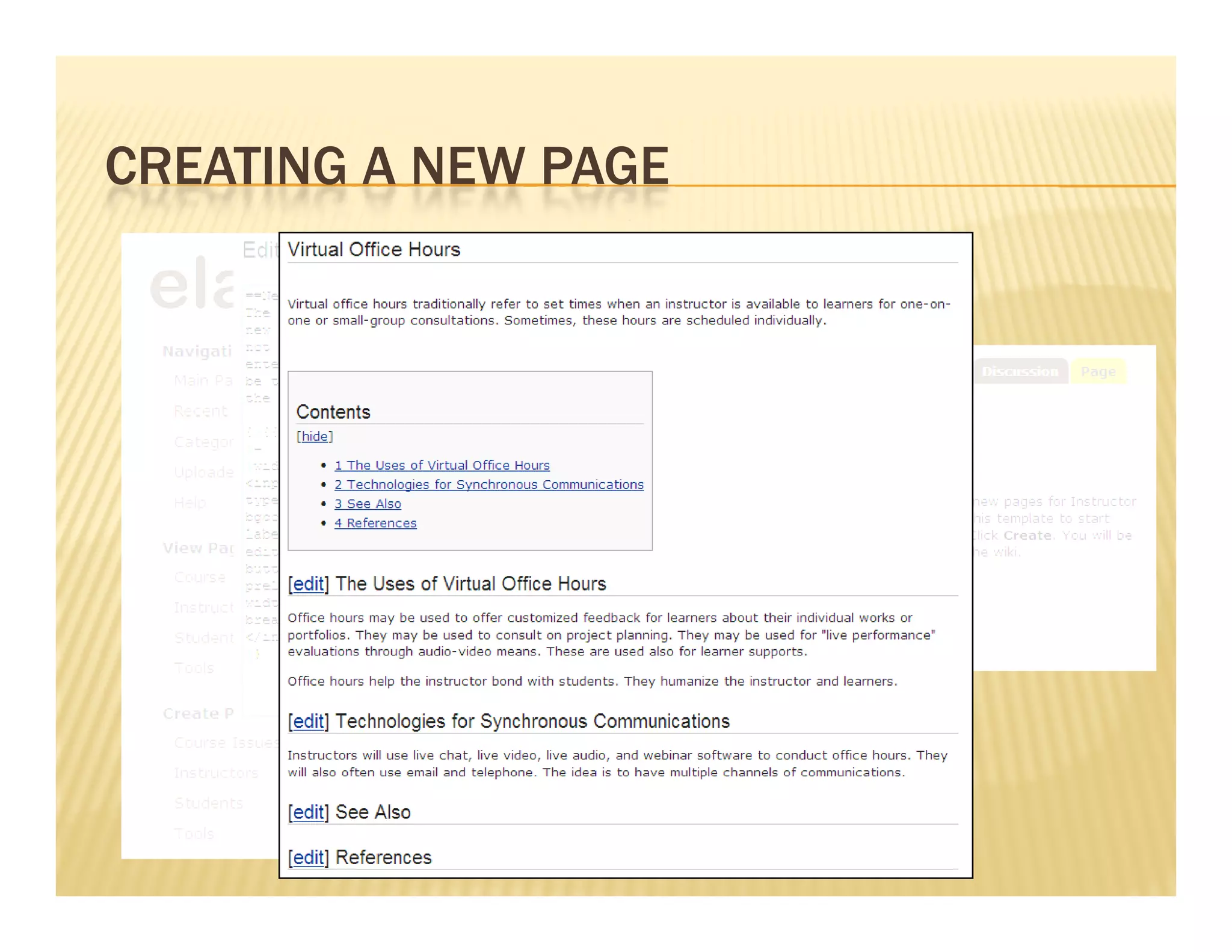 CREATING A NEW PAGE




             WIKIMEDIA SCRIPT for PROMPT
 