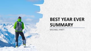 ALPINE SKI HOUSE
BEST YEAR EVER
SUMMARY
MICHAEL HYATT
 