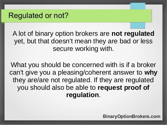 are binary options regulated by the fsa