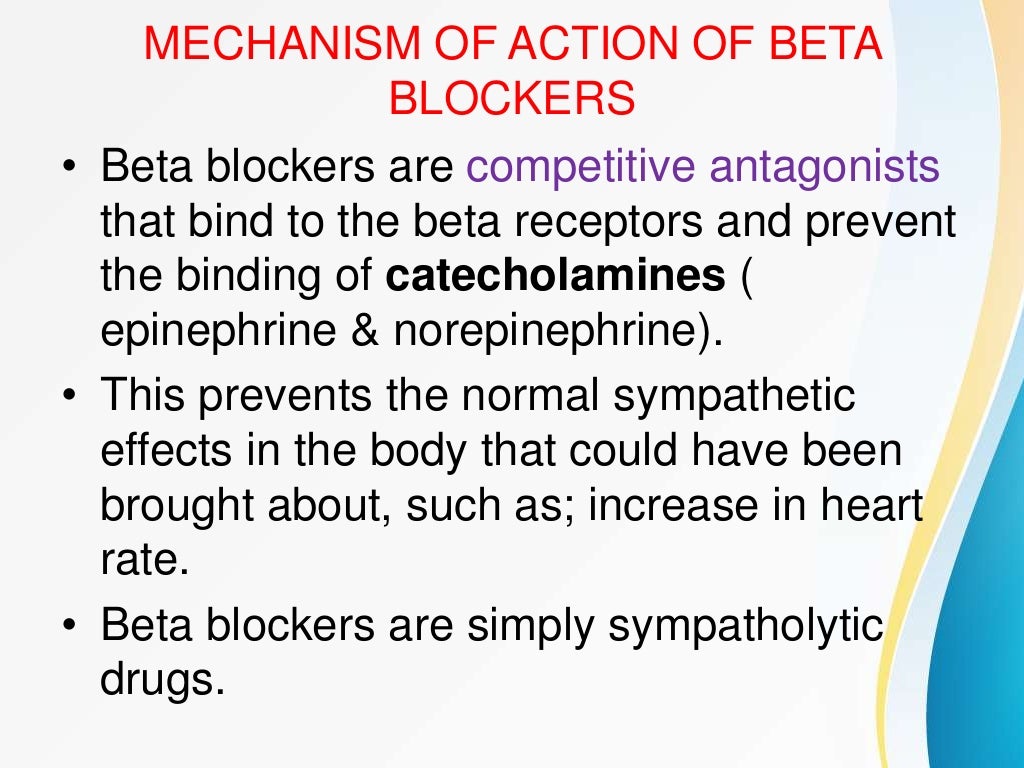 Beta adrenoceptor blockers
