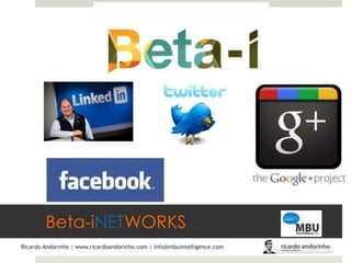 Beta-iNETWORKS Ricardo Andorinho | www.ricardoandorinho.com | info@mbuintelligence.com 