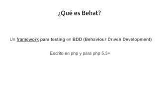 BDD con Mink y Behat | PDF