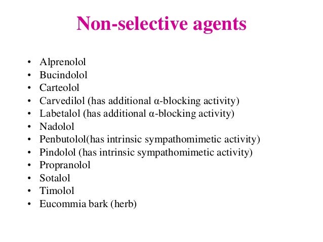 is metoprolol a nonselective beta blocker