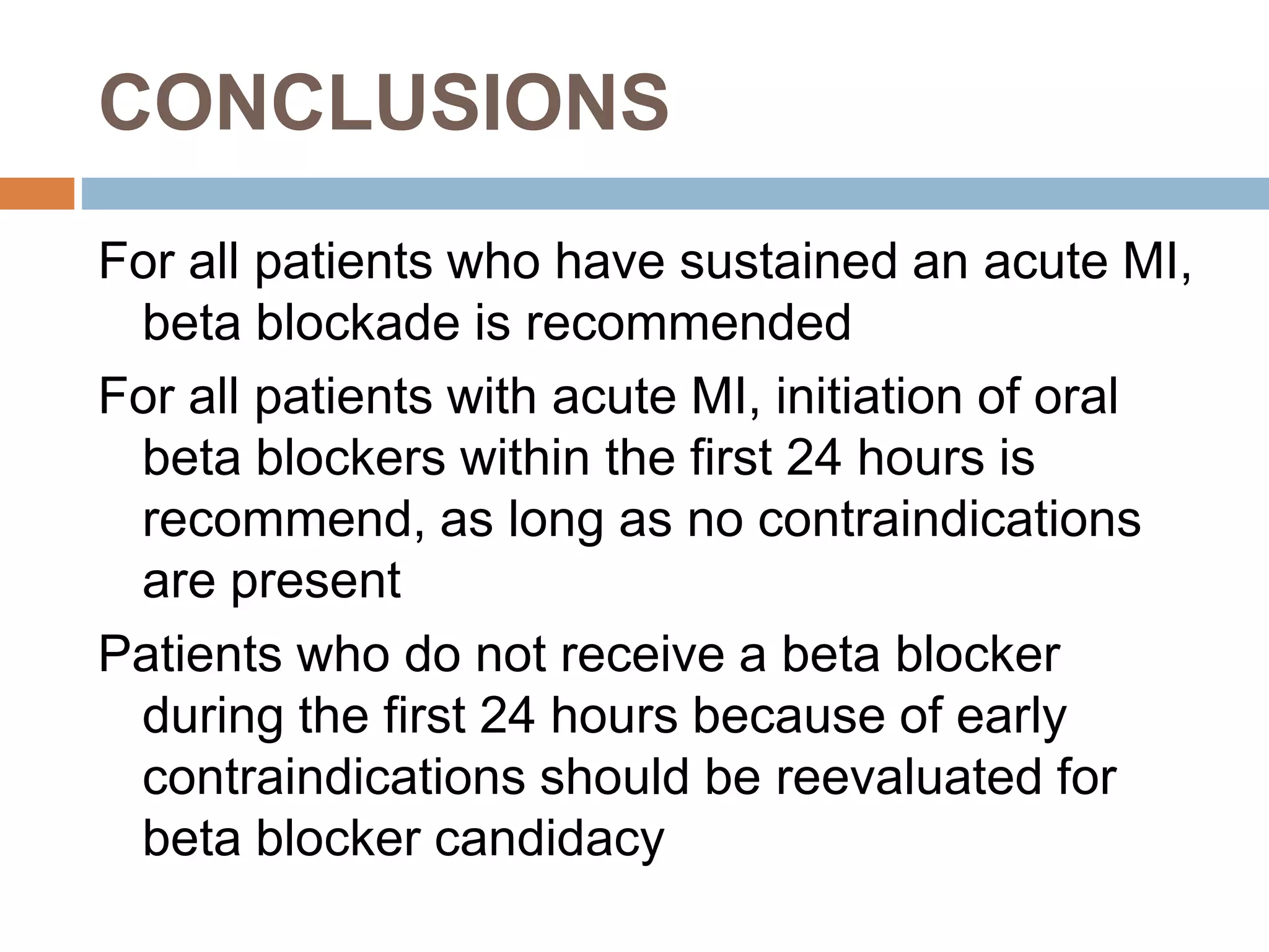 Relative or Potential
Contraindications
Comorbidities
Uncontrolled COPD/asthma,
Uncontrolled DM
Symptomatic Peripheral artery disease
 