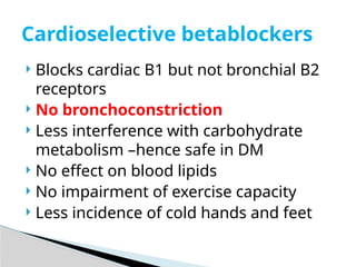 Beta blockers.pptx anti hypertensive,anxiolytic | PPTX
