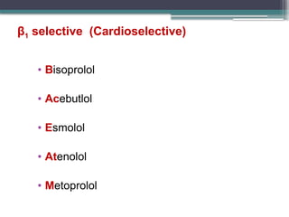 Comprehensive Overview of Beta Blockers: Classification, Uses, and ...
