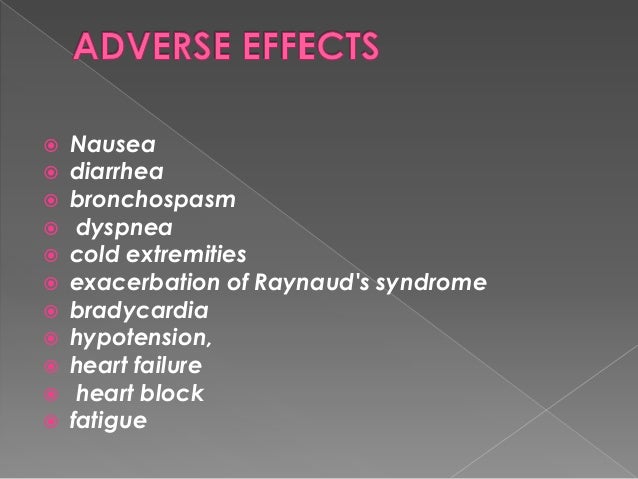Is adalat a beta blocker fatigue