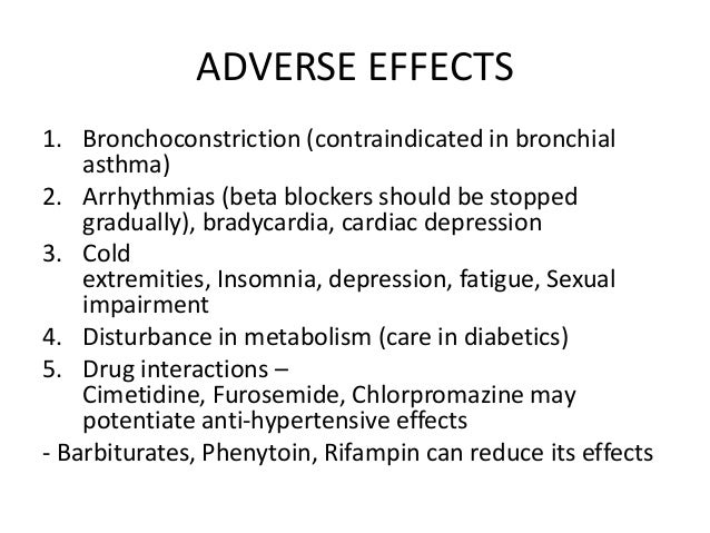Atenolol Medication Interactions