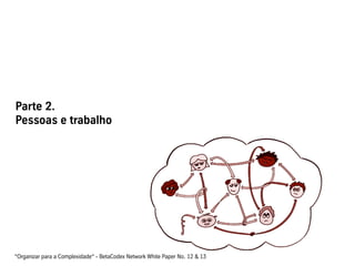 Parte 2.
Pessoas e trabalho




“Organizar para a Complexidade“ - BetaCodex Network White Paper No. 12 & 13
 