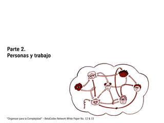 Parte 2.
Personas y trabajo
“Organizar para la Complejidad“ - BetaCodex Network White Paper No. 12 & 13
 