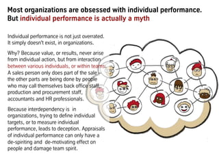 Most organizations are obsessed with individual performance.
But individual performance is actually a myth
Individual perf...
