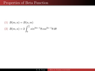 Beta gamma functions | PDF