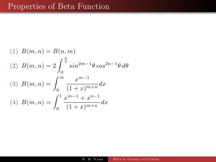 Beta gamma functions