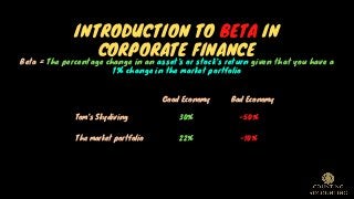 Beta in Corporate Finance. Overview and Explanation