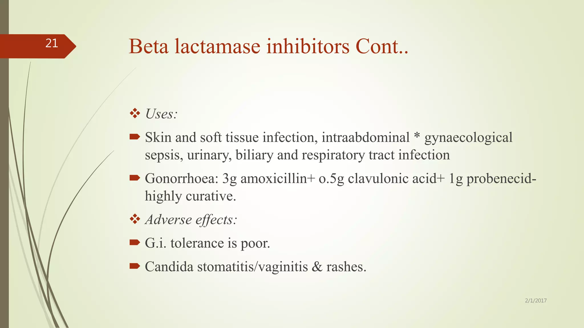 Beta lactam antibiotics (penicillins and cephalosporins) | PPTX