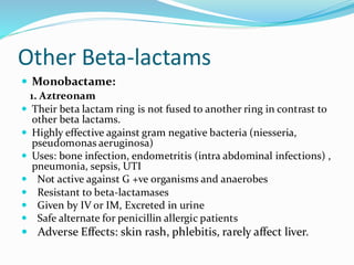 Beta lactame antibiotics.pdf pharmacology | PDF