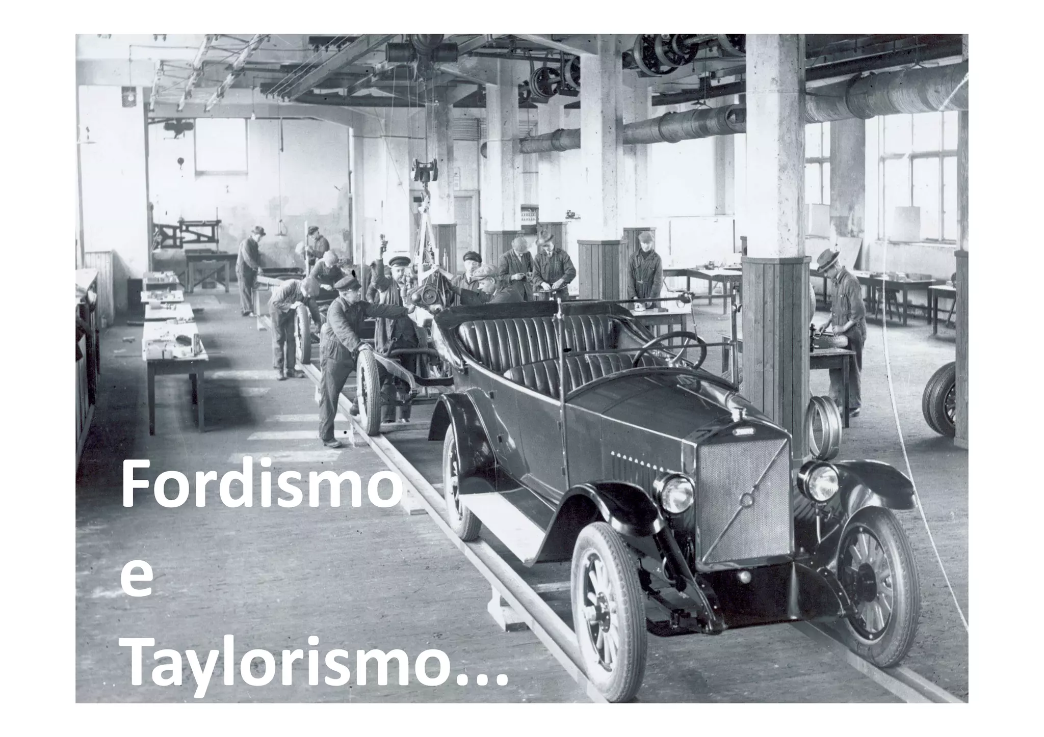 Ford T

Divisão de trabalho – linhas de produção



Fordismo
e
Taylorismo...
Taylorismo...
 
