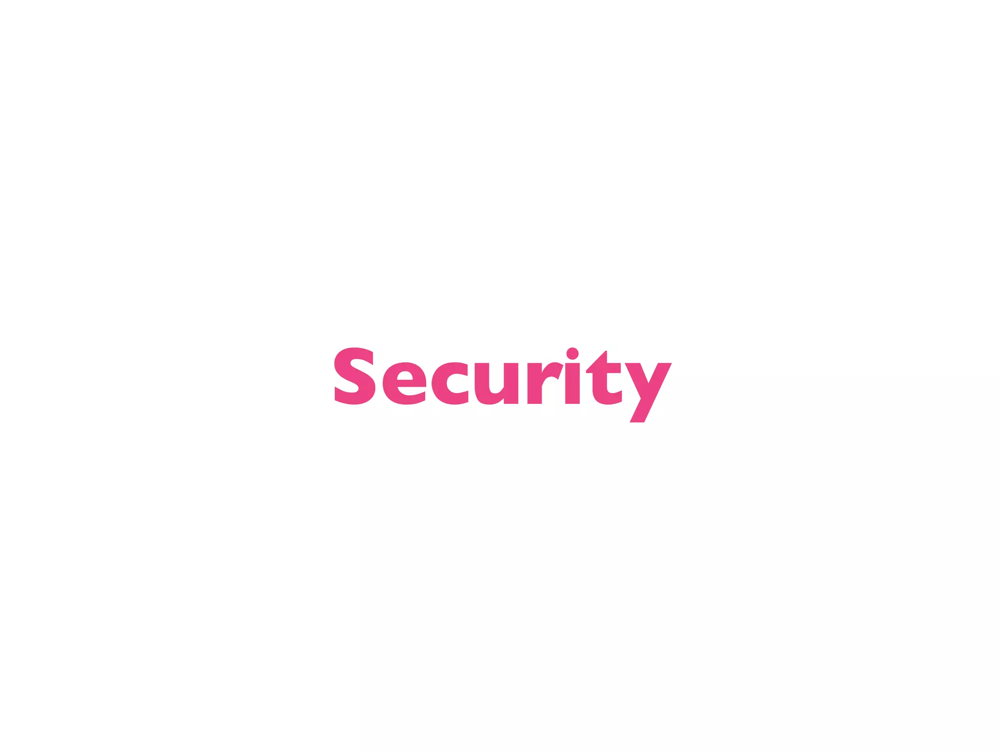 Security 