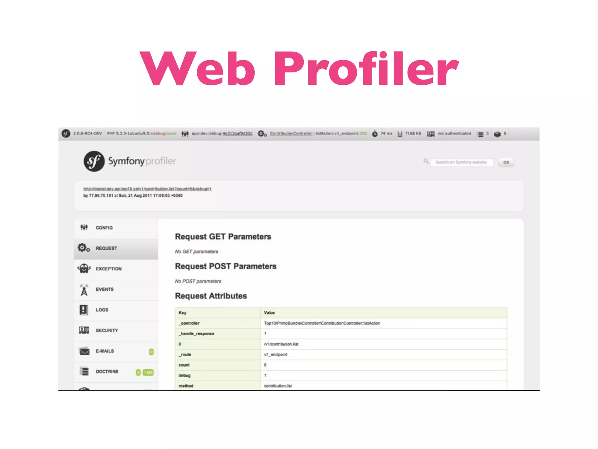 Web Proﬁler 
