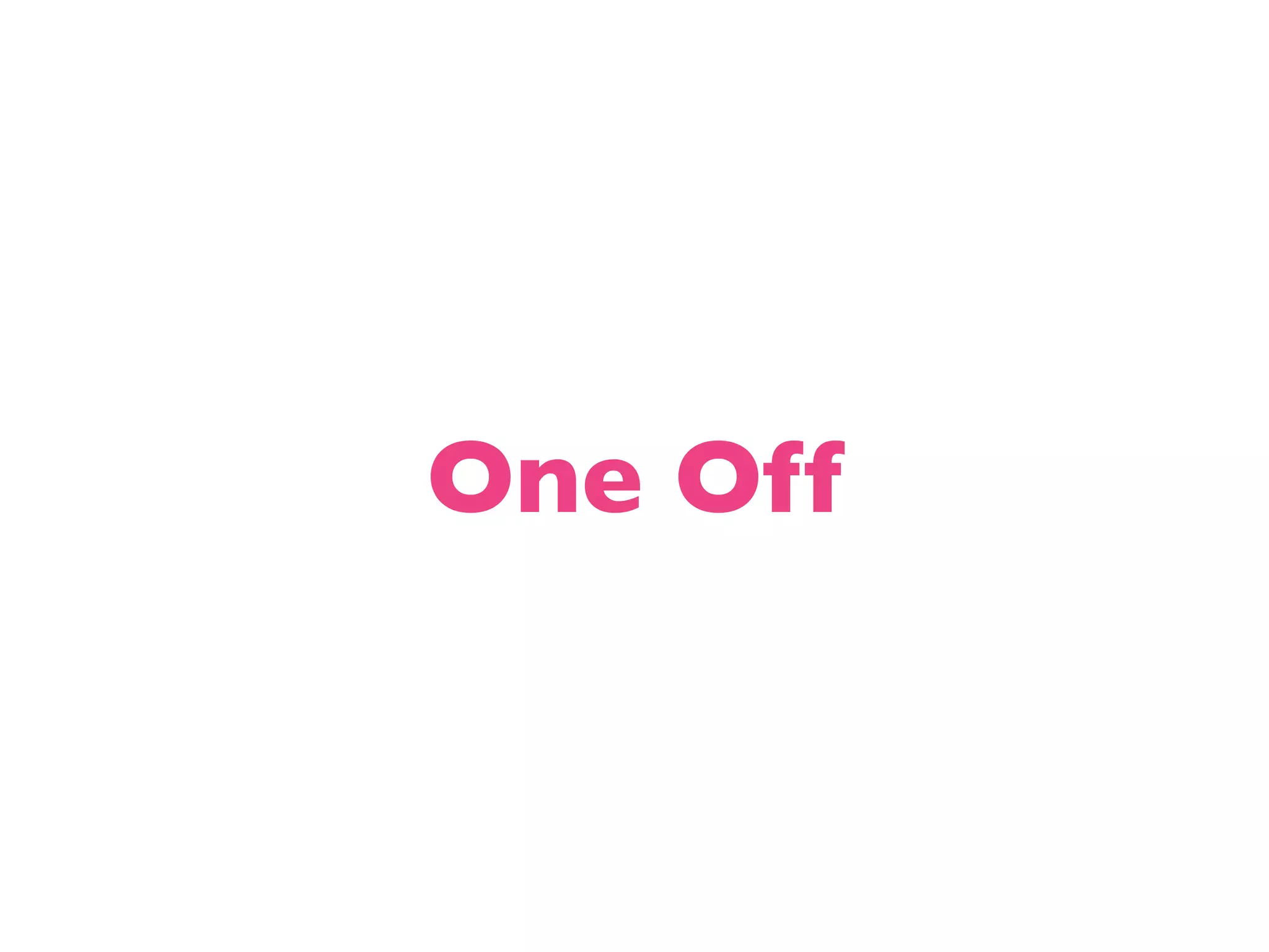 One Off 