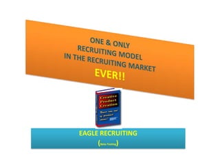 ONE & ONLY RECRUITING MODEL IN THE RECRUITING MARKETEVER!!      EAGLE RECRUITING (Beta-Testing) 