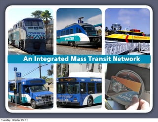 An Integrated Mass Transit Network




Tuesday, October 25, 11
 