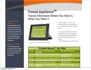 Tuesday, October 25, 11
 