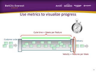 Use metrics to visualize progress




                                    16
 
