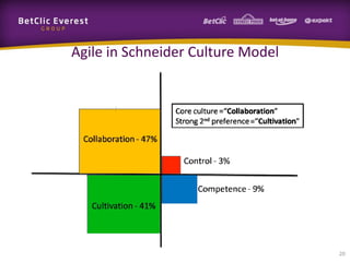 Agile in Schneider Culture Model




                                   20
 