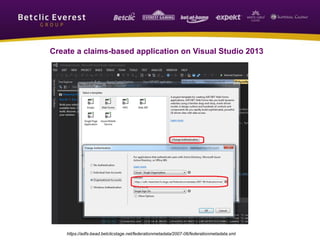 Create a claims-based application on Visual Studio 2013
https://adfs-bead.betclicstage.net/federationmetadata/2007-06/federationmetadata.xml
 