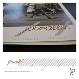 Sample web application as website navigation bar.
 