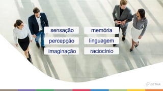 sensação
percepção
imaginação
memória
linguagem
raciocínio
 