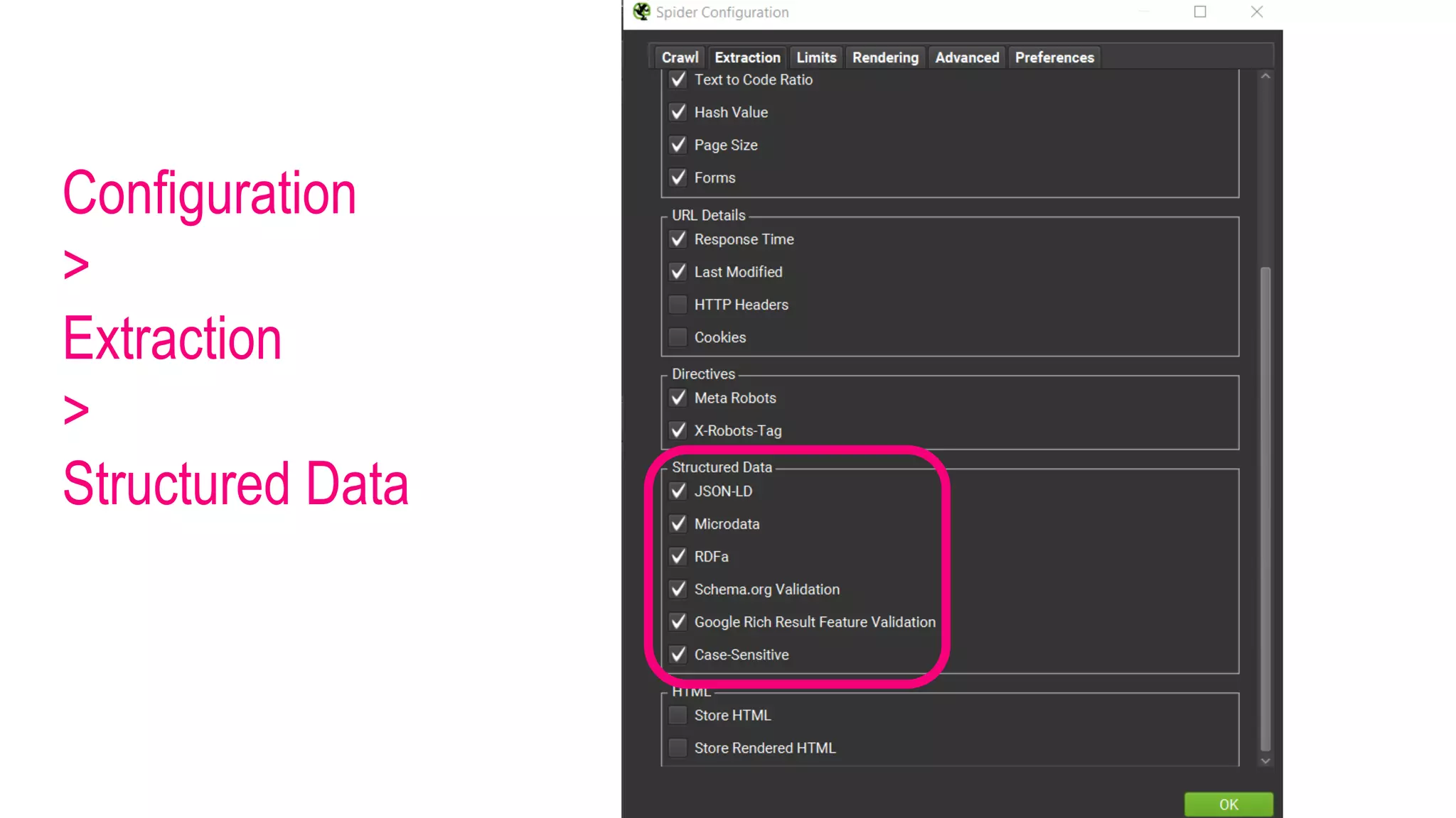 Configuration
>
Extraction
>
Structured Data
 