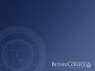 Bethel College Background, Blue Helm Design.