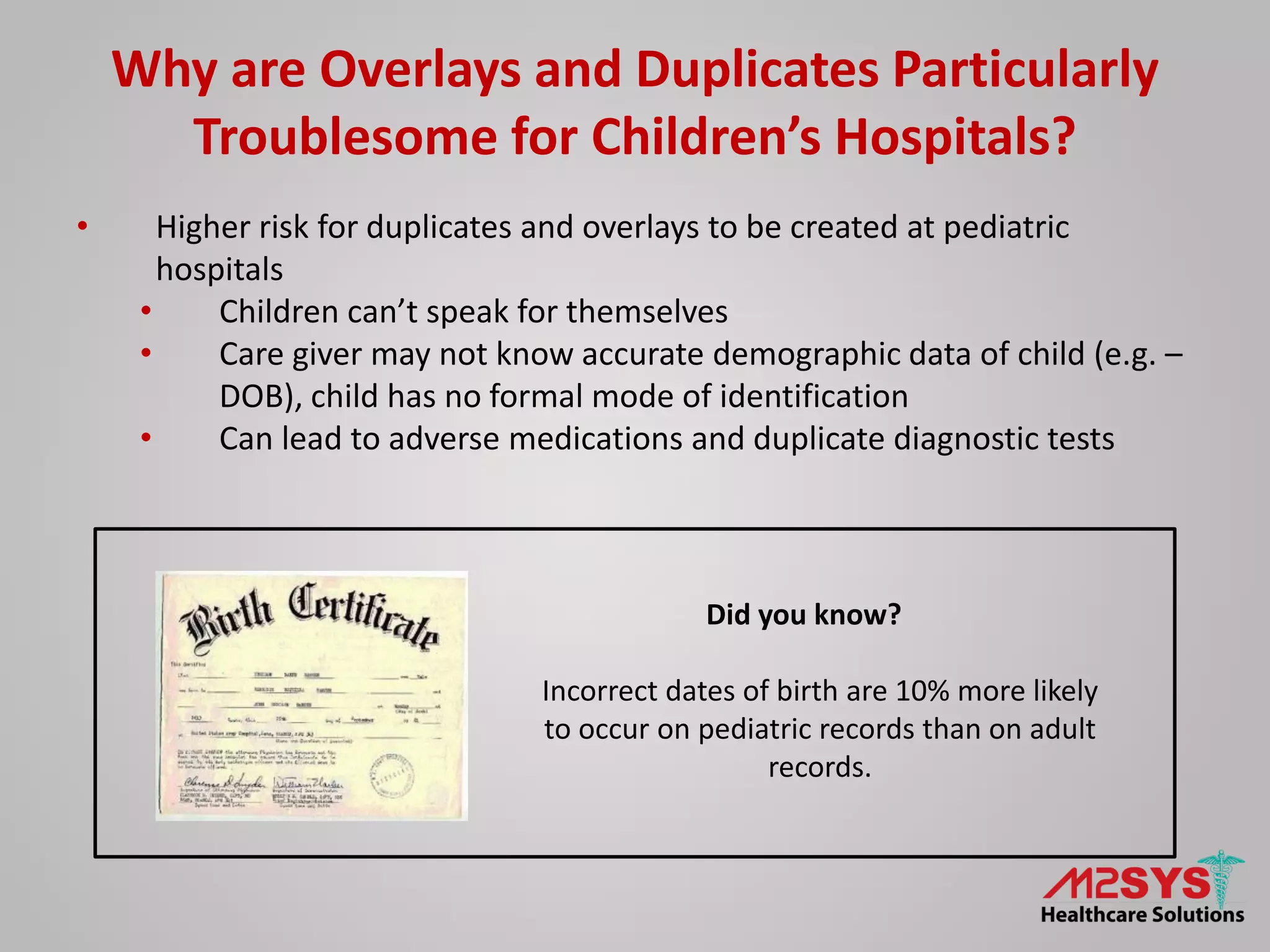 The Impact of Duplicate Medical Records and Overlays in Healthcare | PDF