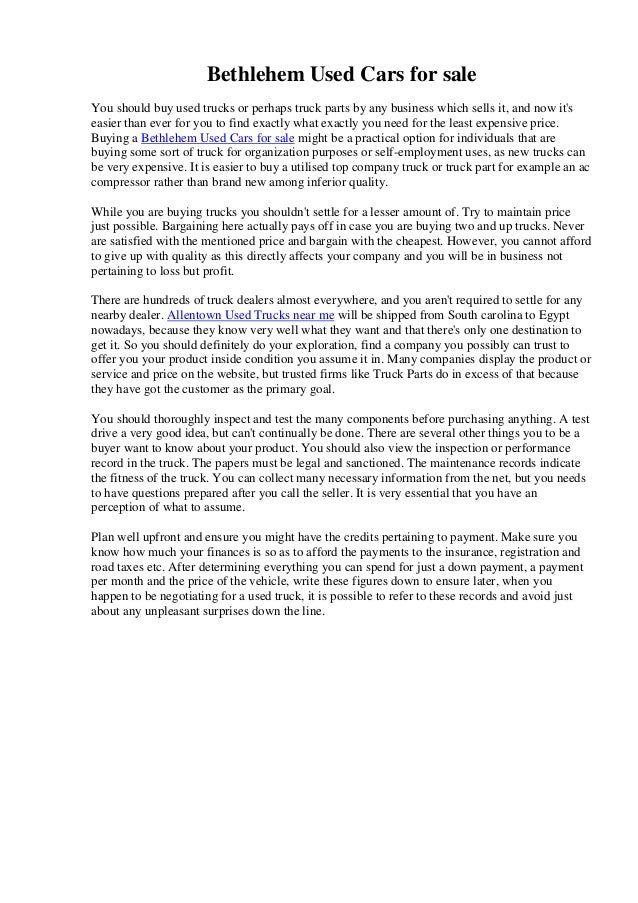 Bethlehem used cars for sale