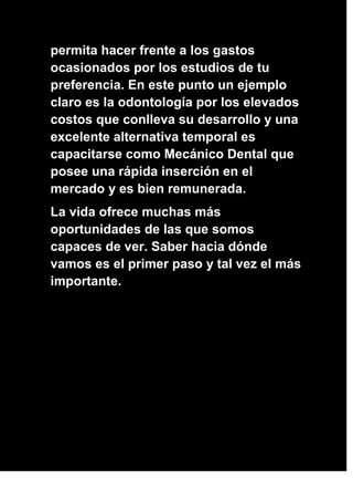 EL SABER ELEGIR UNA CARRERA