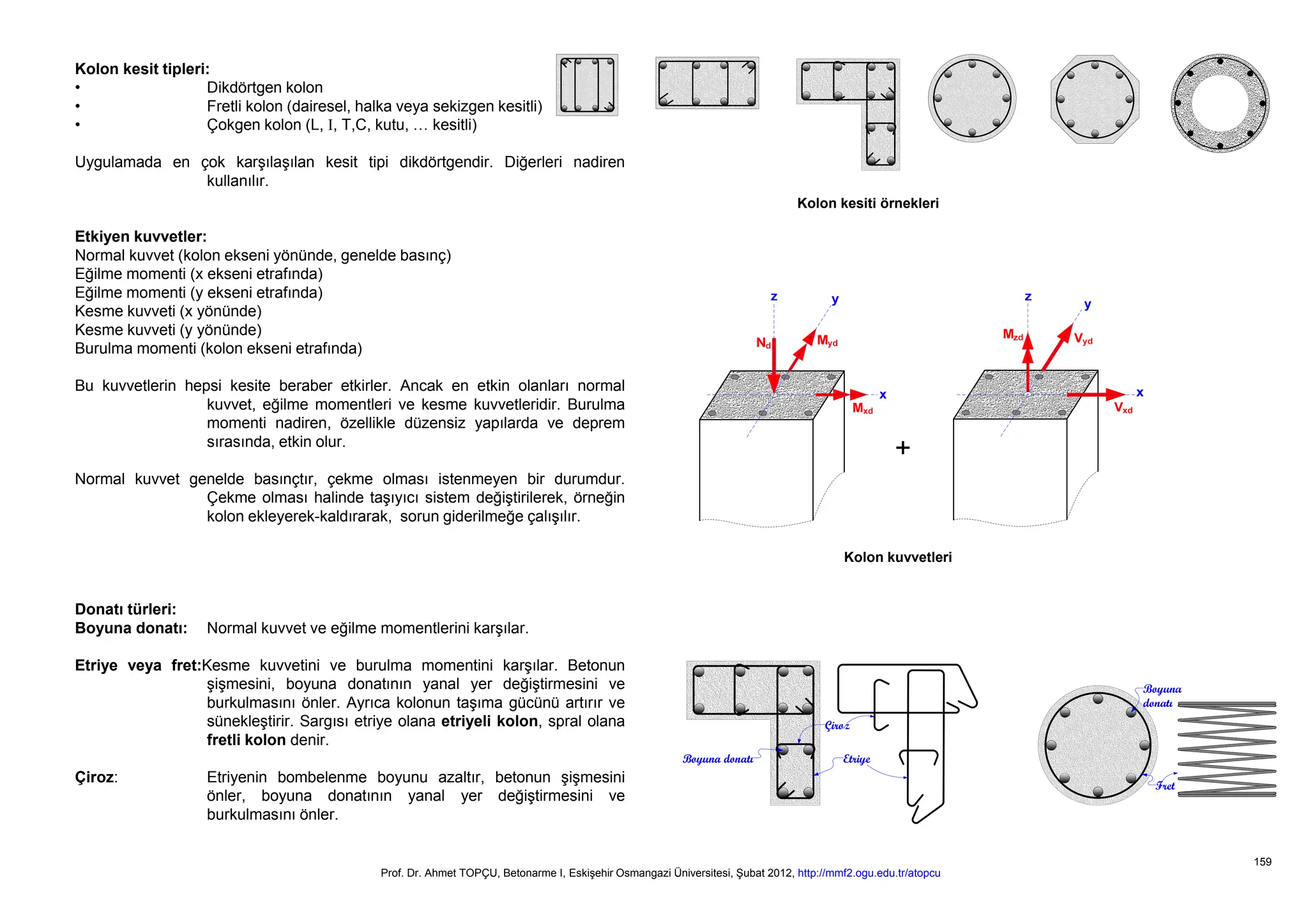 Concrete Column design and dimenisioning of the sections. | PDF