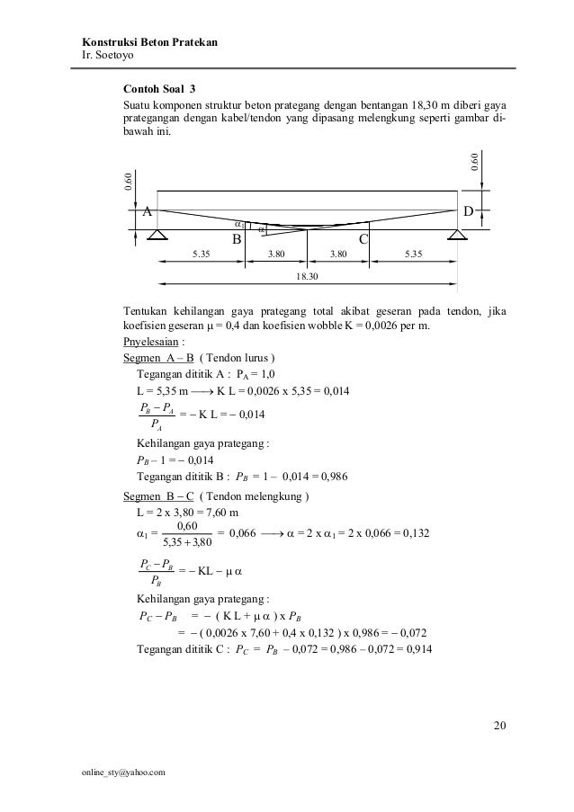 Contoh Soal Struktur Beton Bertulang 1 Berbagi Struktur