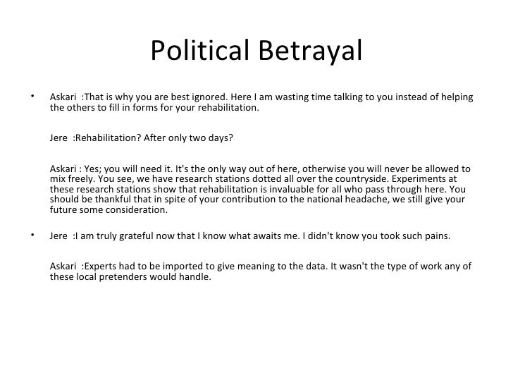 Betrayal in the city synopsis pdf