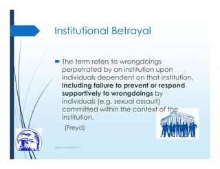 Betrayal Trauma Blindness and Ethical Counselling Practice PPT