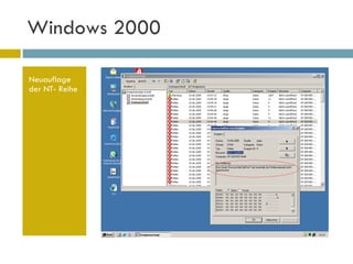 Windows 2000 Neuauflage der NT- Reihe 