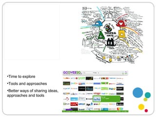 Time to explore Tools and approaches Better ways of sharing ideas, approaches and tools 