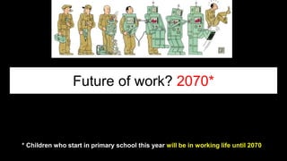 Future of work? 2070*
* Children who start in primary school this year will be in working life until 2070
 