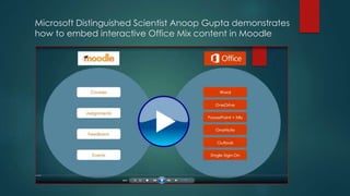 Microsoft Distinguished Scientist Anoop Gupta demonstrates
how to embed interactive Office Mix content in Moodle
 
